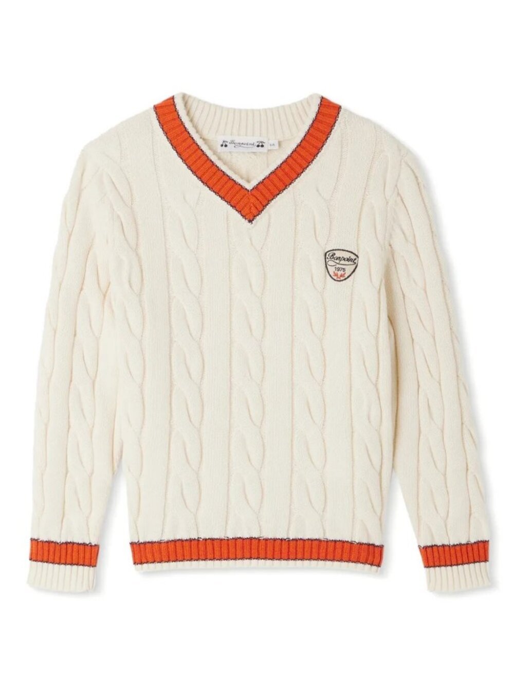 Bonpoint boys cream sweater size 8